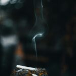 cigarette stick on wall